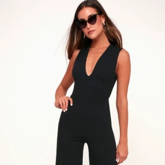 Lulus Dresses & Skirts - BLACK BACKLESS JUMPSUIT LULUS